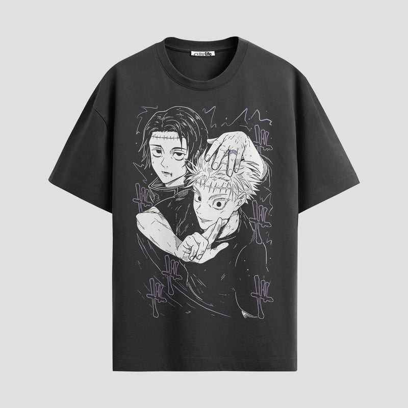 Playera urbana de anime y gaming ExtraLife MX, corte Standard Fit unisex ligero y transpirable en color Deep Black y Pure White, ropa de uso diario para gym y casual.