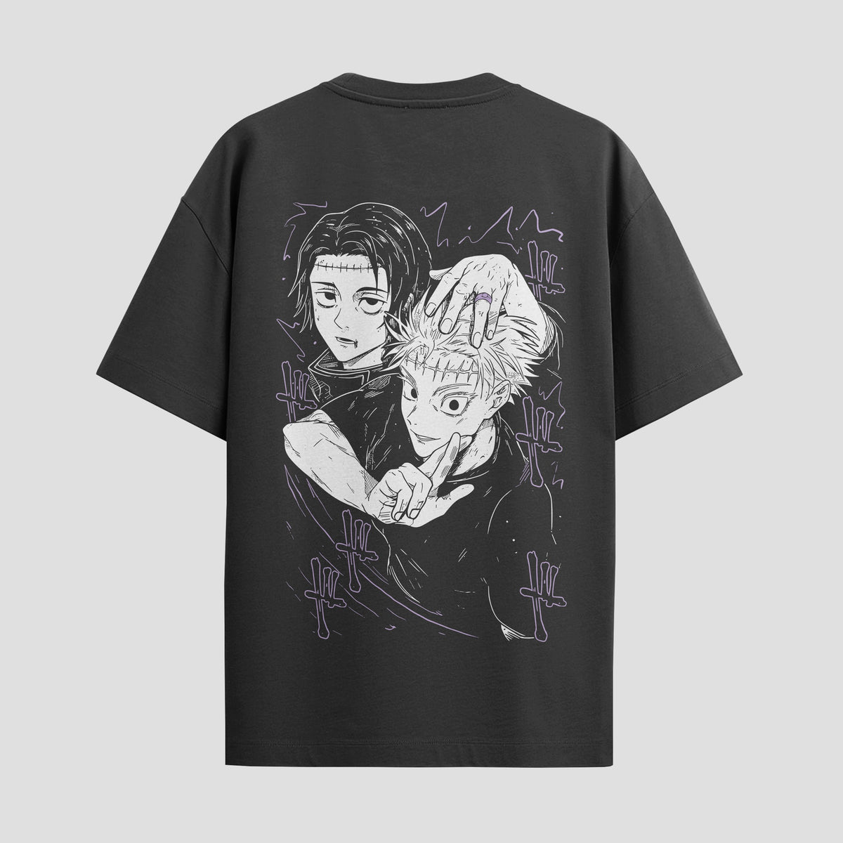 Playera urbana de anime y gaming ExtraLife MX, corte Classic Premium unisex ligero y transpirable en color Deep Black y Pure White, ropa de uso diario para gym y casual.