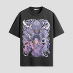 Playera urbana de anime y gaming ExtraLife MX, corte Standard Fit unisex ligero y transpirable en color Deep Black y Pure White, ropa de uso diario para gym y casual.