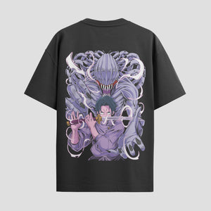 Playera urbana de anime y gaming ExtraLife MX, corte Standard Fit unisex ligero y transpirable en color Deep Black y Pure White, ropa de uso diario para gym y casual.