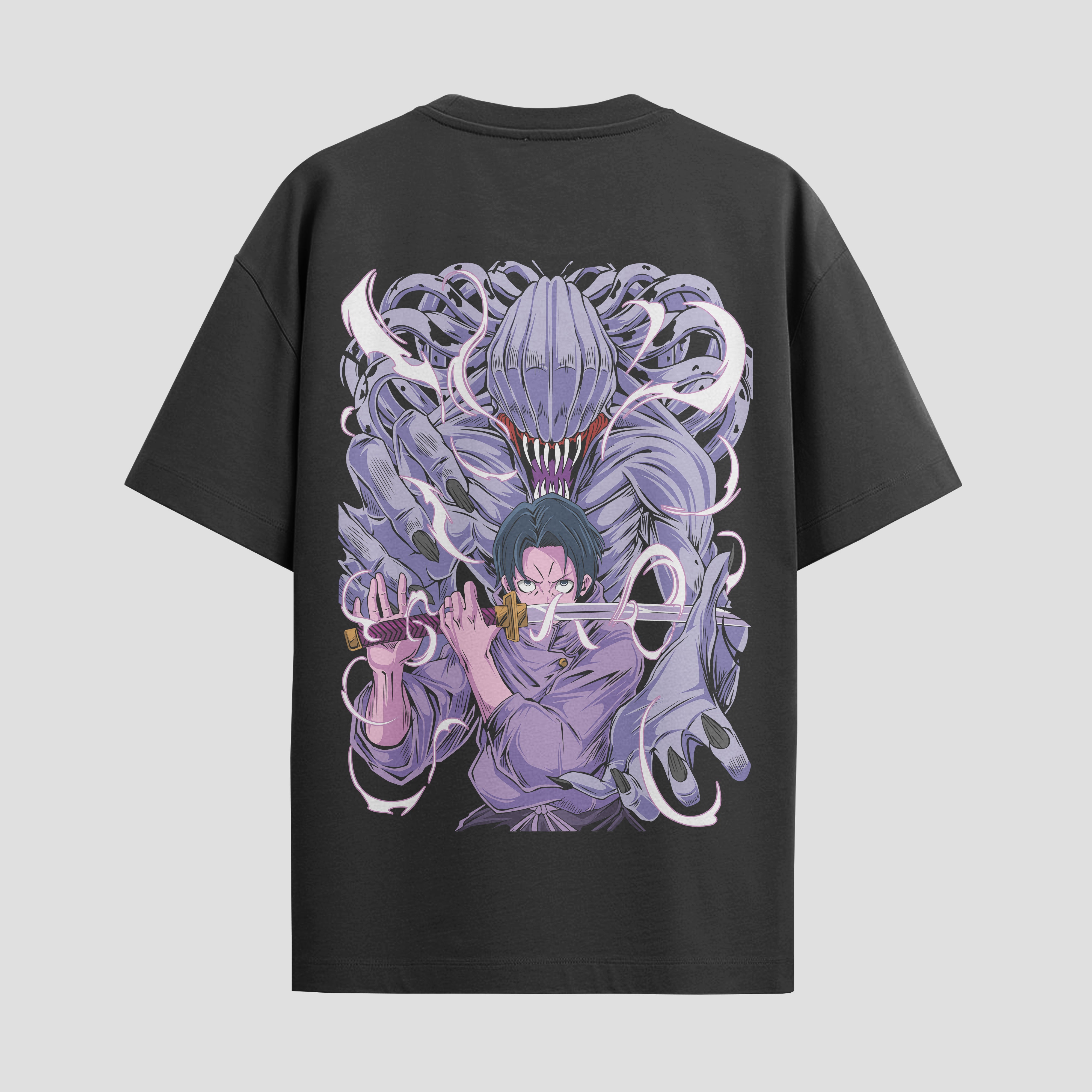 Playera urbana de anime y gaming ExtraLife MX, corte Standard Fit unisex ligero y transpirable en color Deep Black y Pure White, ropa de uso diario para gym y casual.