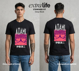 El Horror del Mangaka | La Flor del Terror #01985 - Playera Standard Fit | Deep Black - Foto en modelo