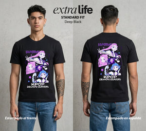 Cazadores Idol | Los Cazadores Idol #02000 - Playera Standard Fit | Deep Black - Foto en modelo