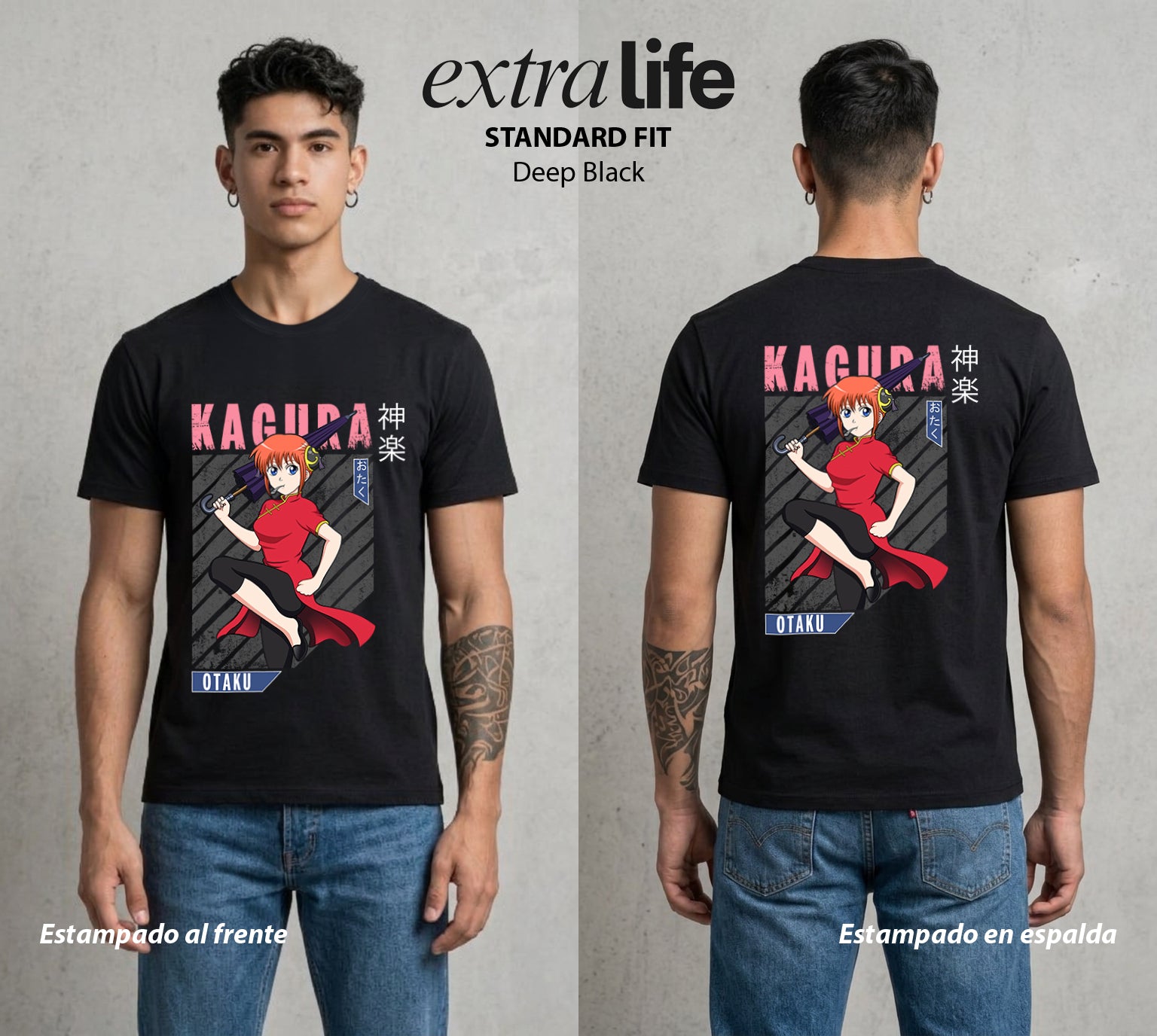 El Samurai sin Trabajo | La Alien del Bien #02007 - Playera Standard Fit | Deep Black - Foto en modelo