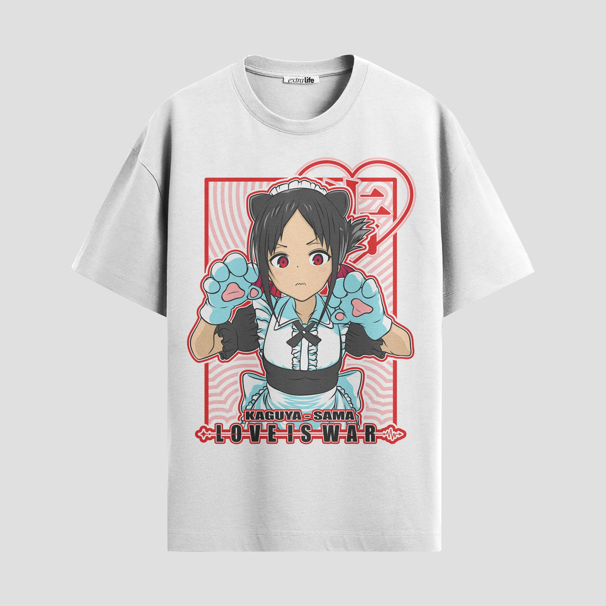 Playera urbana de anime y gaming ExtraLife MX, corte Classic Premium unisex ligero y transpirable en color Deep Black y Pure White, ropa de uso diario para gym y casual.