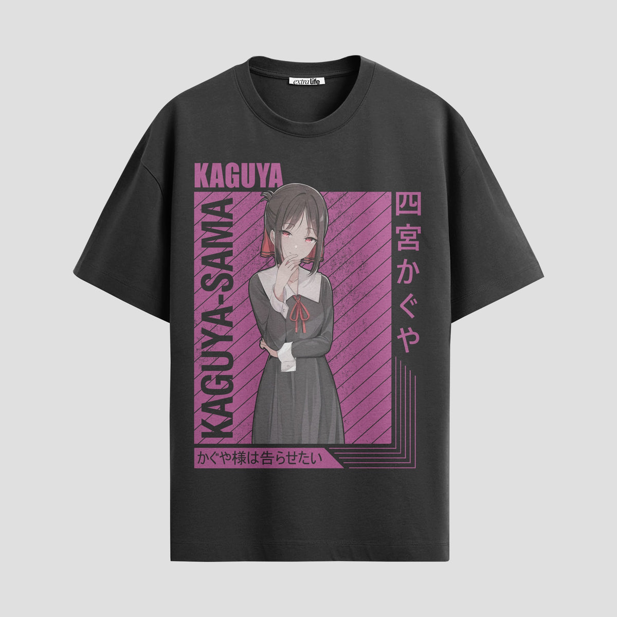 Playera urbana de anime y gaming ExtraLife MX, corte Classic Premium unisex ligero y transpirable en color Deep Black y Pure White, ropa de uso diario para gym y casual.