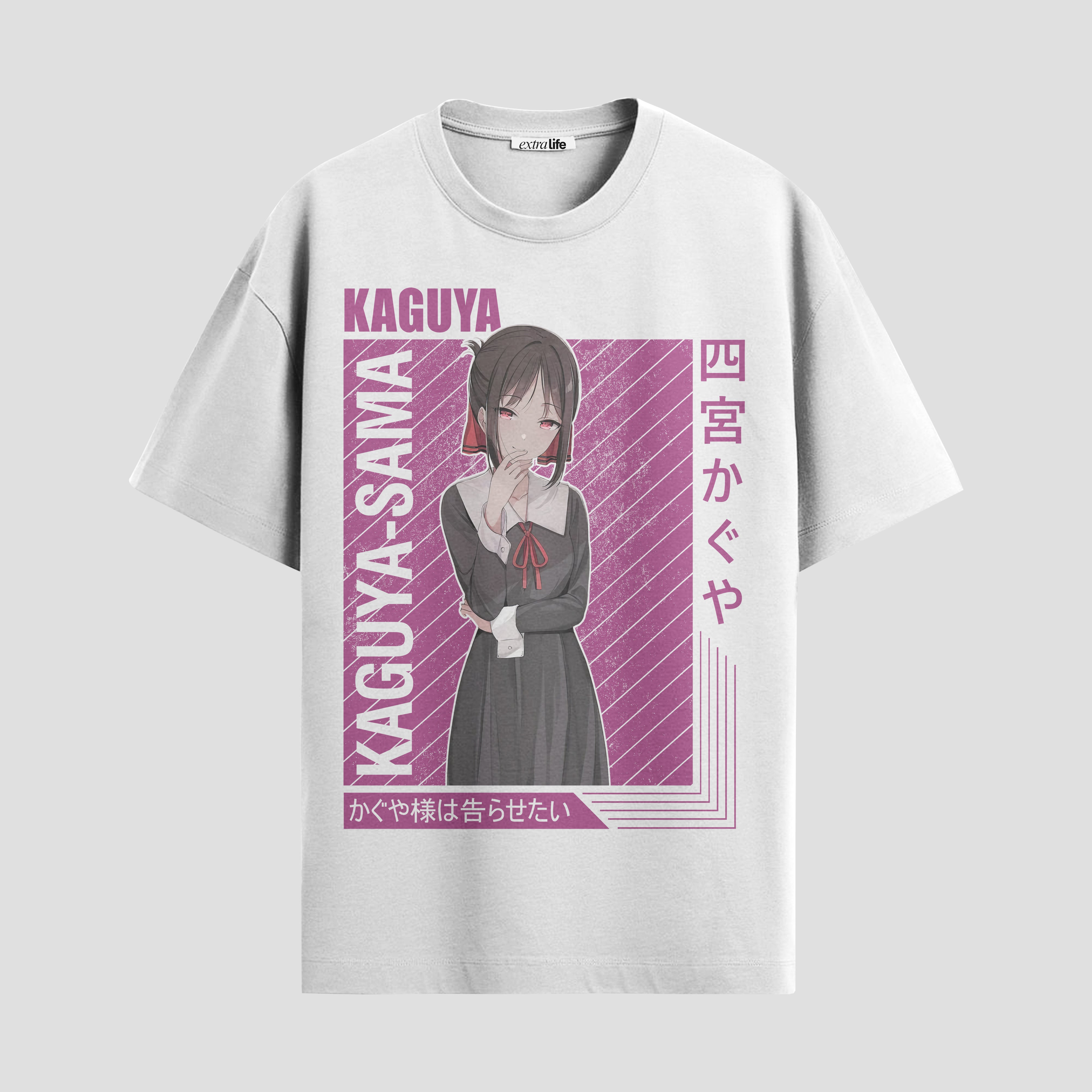 Playera urbana de anime y gaming ExtraLife MX, corte Standard Fit unisex ligero y transpirable en color Deep Black y Pure White, ropa de uso diario para gym y casual.