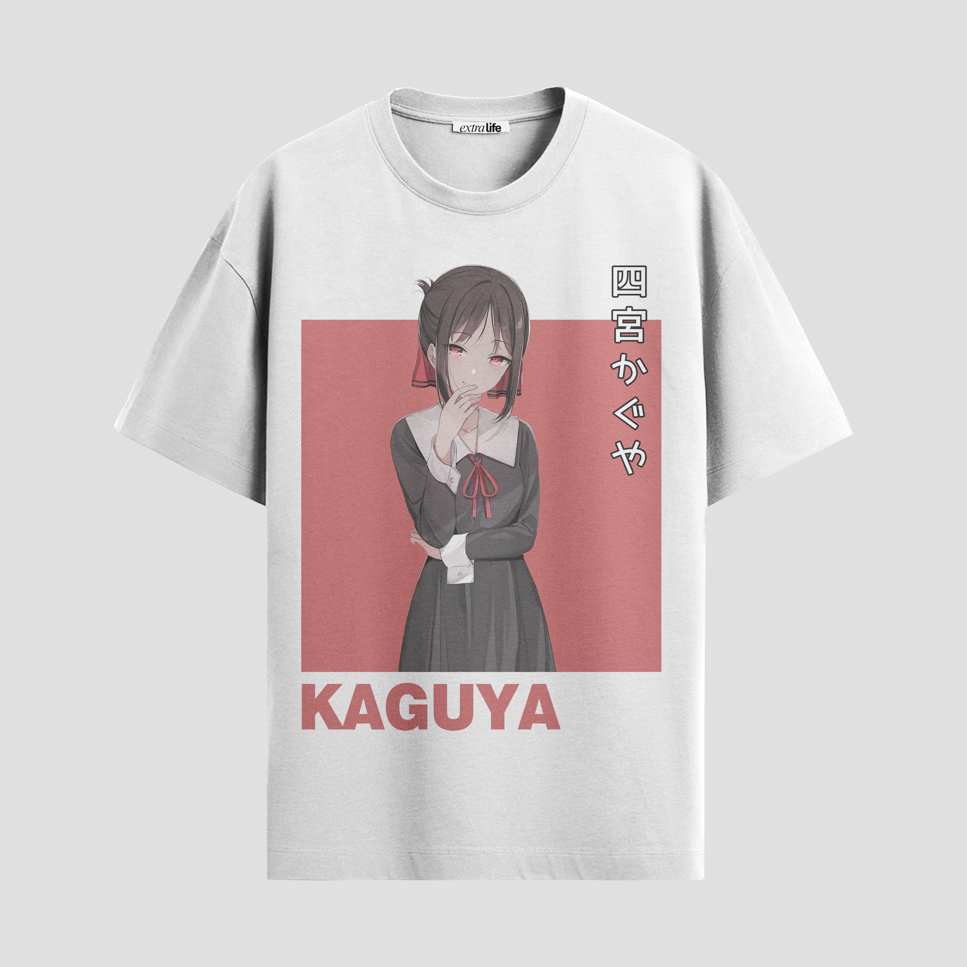 Playera urbana de anime y gaming ExtraLife MX, corte Standard Fit unisex ligero y transpirable en color Deep Black y Pure White, ropa de uso diario para gym y casual.