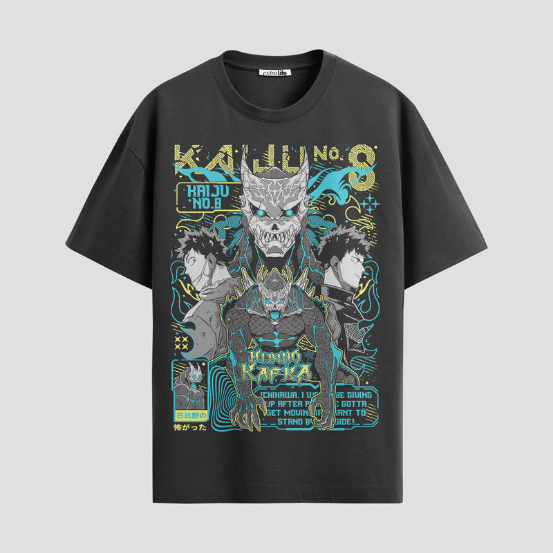 Playera urbana de anime y gaming ExtraLife MX, corte Standard Fit unisex ligero y transpirable en color Deep Black y Pure White, ropa de uso diario para gym y casual.