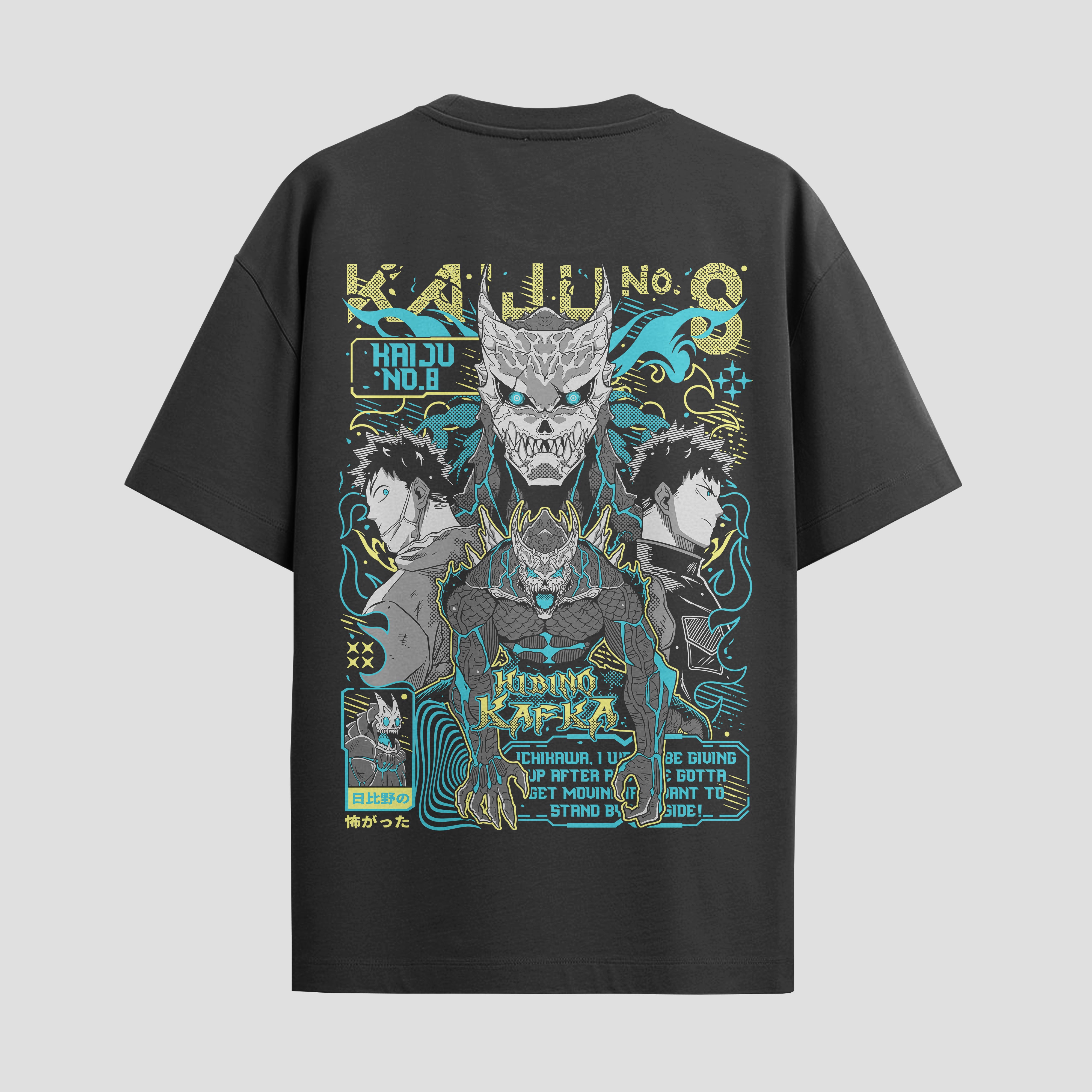 Playera urbana de anime y gaming ExtraLife MX, corte Standard Fit unisex ligero y transpirable en color Deep Black y Pure White, ropa de uso diario para gym y casual.