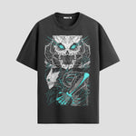 Playera urbana de anime y gaming ExtraLife MX, corte Standard Fit unisex ligero y transpirable en color Deep Black y Pure White, ropa de uso diario para gym y casual.