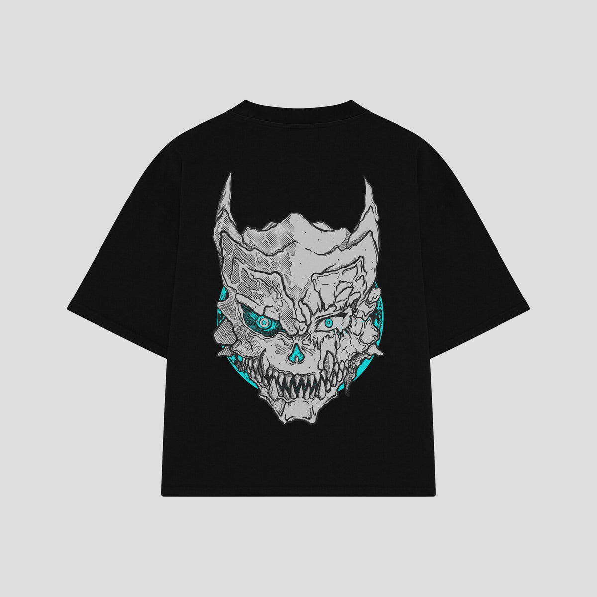 Playera streetwear premium de anime y gaming ExtraLife MX, corte oversized drop shoulder ligero y fresco en color Deep Black y Off-White, moda urbana mexicana de culto.