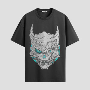 Playera urbana de anime y gaming ExtraLife MX, corte Standard Fit unisex ligero y transpirable en color Deep Black y Pure White, ropa de uso diario para gym y casual.
