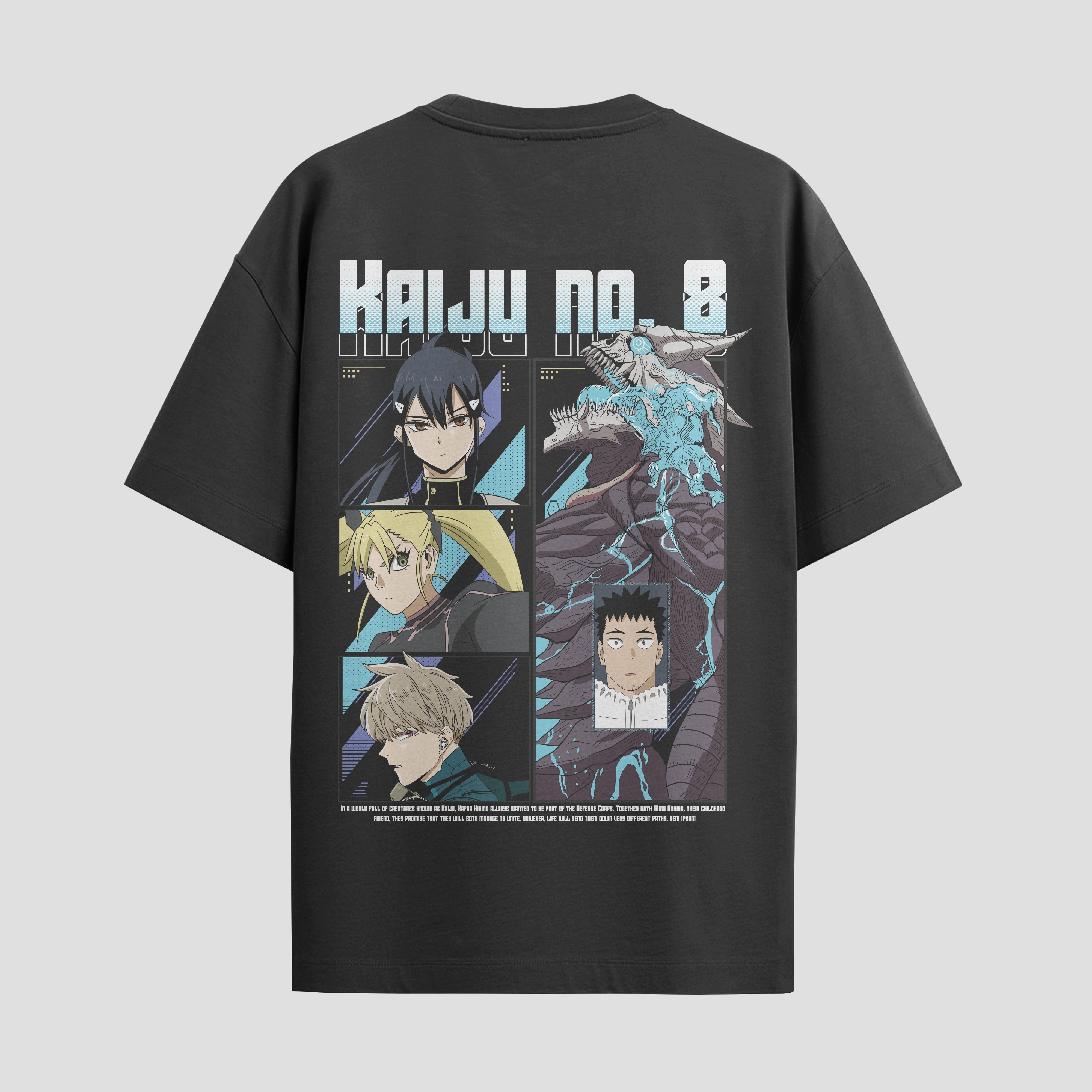 Playera urbana de anime y gaming ExtraLife MX, corte Standard Fit unisex ligero y transpirable en color Deep Black y Pure White, ropa de uso diario para gym y casual.