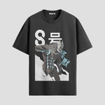 Playera urbana de anime y gaming ExtraLife MX, corte Standard Fit unisex ligero y transpirable en color Deep Black y Pure White, ropa de uso diario para gym y casual.