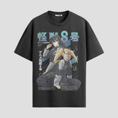 Playera urbana de anime y gaming ExtraLife MX, corte Standard Fit unisex ligero y transpirable en color Deep Black y Pure White, ropa de uso diario para gym y casual.