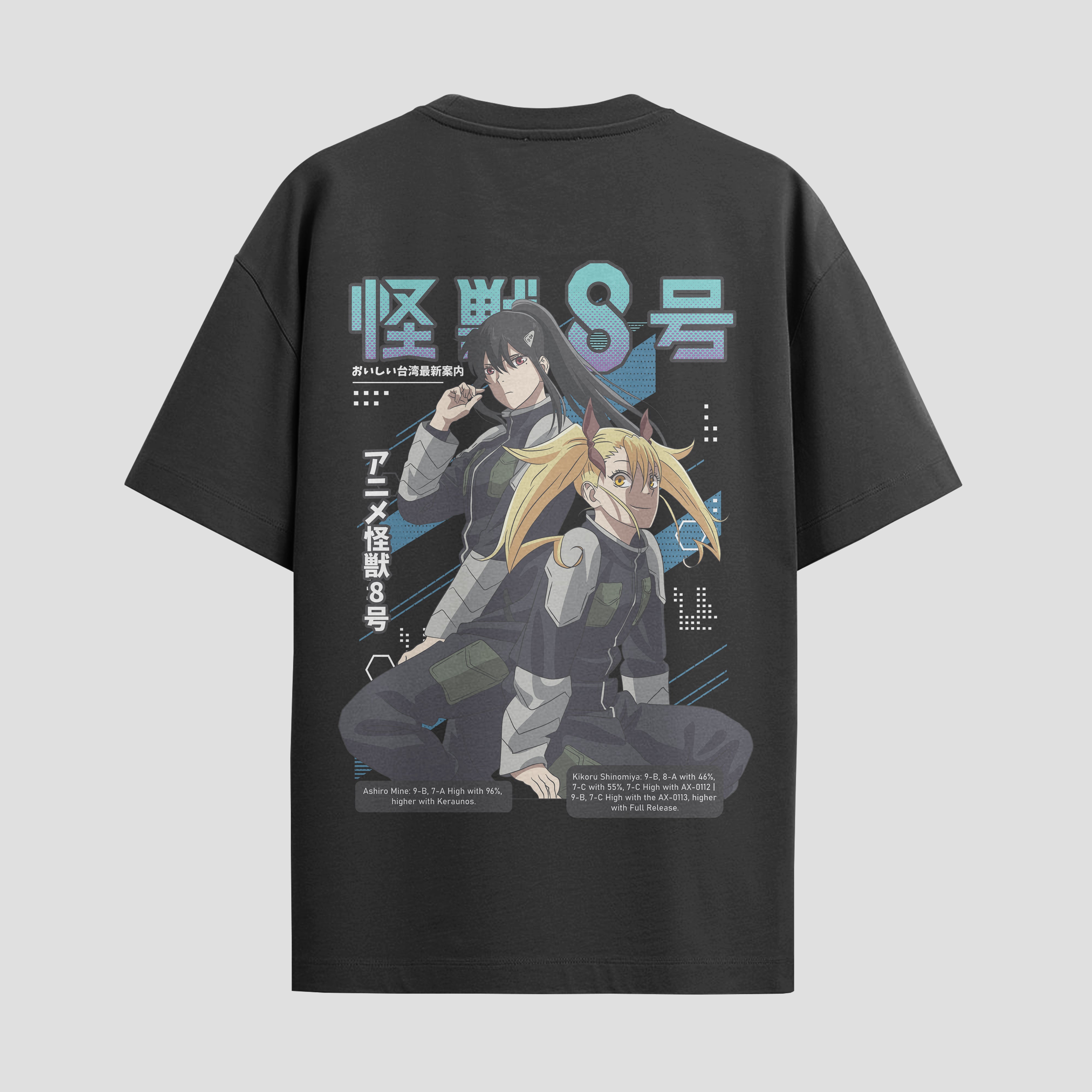 Playera urbana de anime y gaming ExtraLife MX, corte Standard Fit unisex ligero y transpirable en color Deep Black y Pure White, ropa de uso diario para gym y casual.