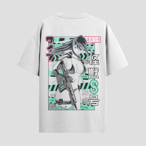 Playera urbana de anime y gaming ExtraLife MX, corte Standard Fit unisex ligero y transpirable en color Deep Black y Pure White, ropa de uso diario para gym y casual.