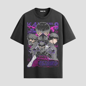 Playera urbana de anime y gaming ExtraLife MX, corte Standard Fit unisex ligero y transpirable en color Deep Black y Pure White, ropa de uso diario para gym y casual.