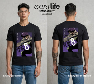 Defensa Anti-Monstruo | El Lider del Cuerpo #02041 - Playera Standard Fit | Deep Black - Foto en modelo