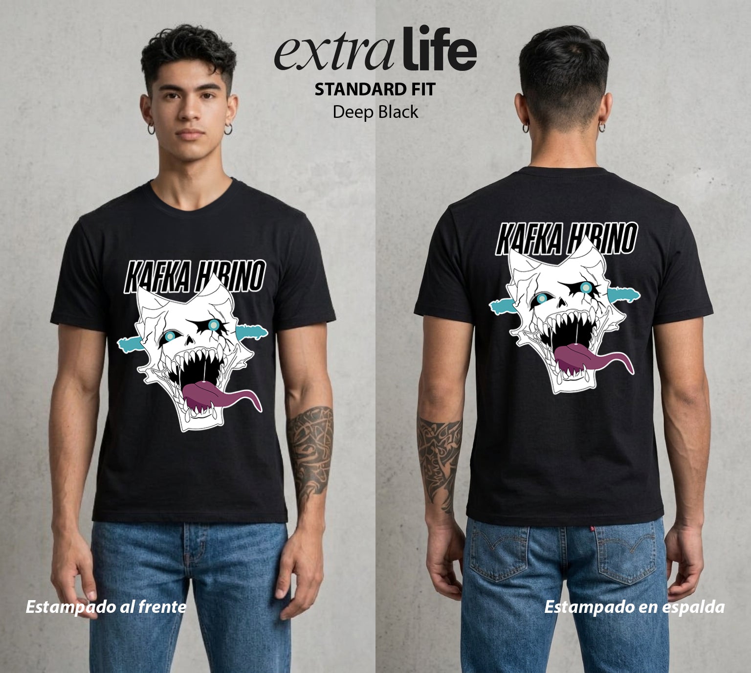 Defensa Anti-Monstruo | El Cuerpo del Bien #02042 - Playera Standard Fit | Deep Black - Foto en modelo