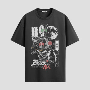 Playera urbana de anime y gaming ExtraLife MX, corte Standard Fit unisex ligero y transpirable en color Deep Black y Pure White, ropa de uso diario para gym y casual.