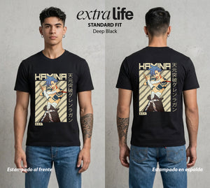 Mas Alla del Cielo | El Gran Hermano del Cielo #02048 - Playera Standard Fit | Deep Black - Foto en modelo