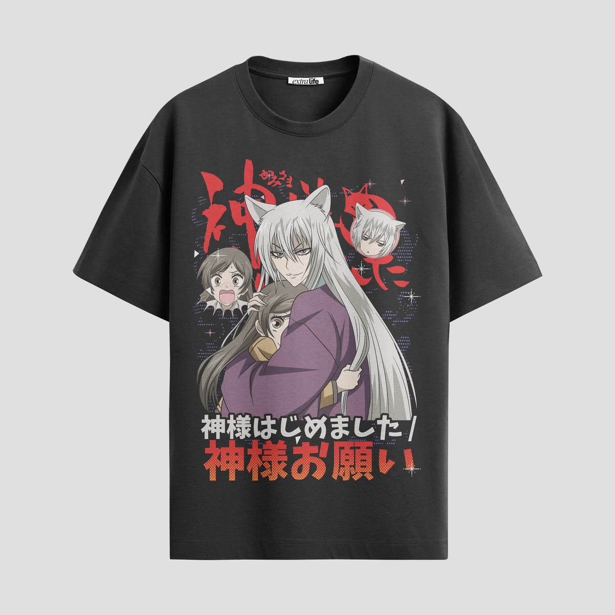Playera urbana de anime y gaming ExtraLife MX, corte Classic Premium unisex ligero y transpirable en color Deep Black y Pure White, ropa de uso diario para gym y casual.