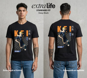 El Vuelo del Voleibol | El Bloqueo del Hielo #02061 - Playera Standard Fit | Deep Black - Foto en modelo