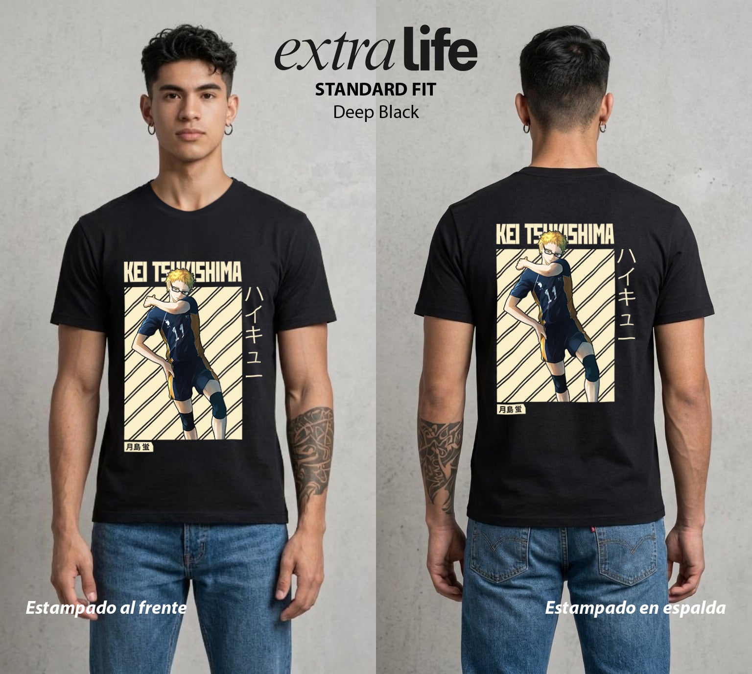 El Vuelo del Voleibol | El Sarcasmo del Voleibol #02062 - Playera Standard Fit | Deep Black - Foto en modelo