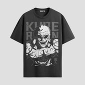 Playera urbana de anime y gaming ExtraLife MX, corte Standard Fit unisex ligero y transpirable en color Deep Black y Pure White, ropa de uso diario para gym y casual.