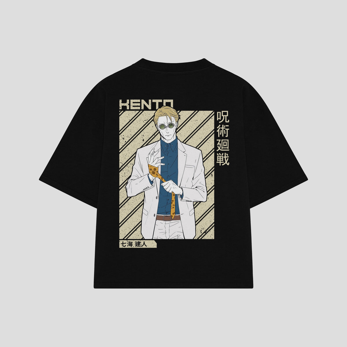 Playera streetwear premium de anime y gaming ExtraLife MX, corte oversized drop shoulder ligero y fresco en color Deep Black y Off-White, moda urbana mexicana de culto.