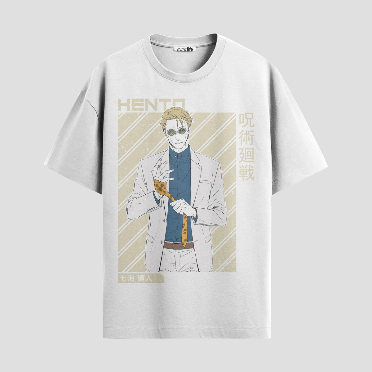 Playera urbana de anime y gaming ExtraLife MX, corte Classic Premium unisex ligero y transpirable en color Deep Black y Pure White, ropa de uso diario para gym y casual.