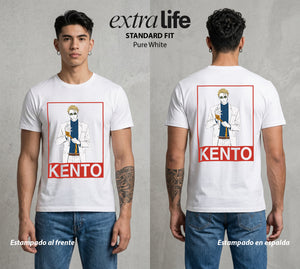 El Arte de las Maldiciones | El Hombre de Corbata #02071 - Playera Standard Fit | Pure White - Foto en modelo