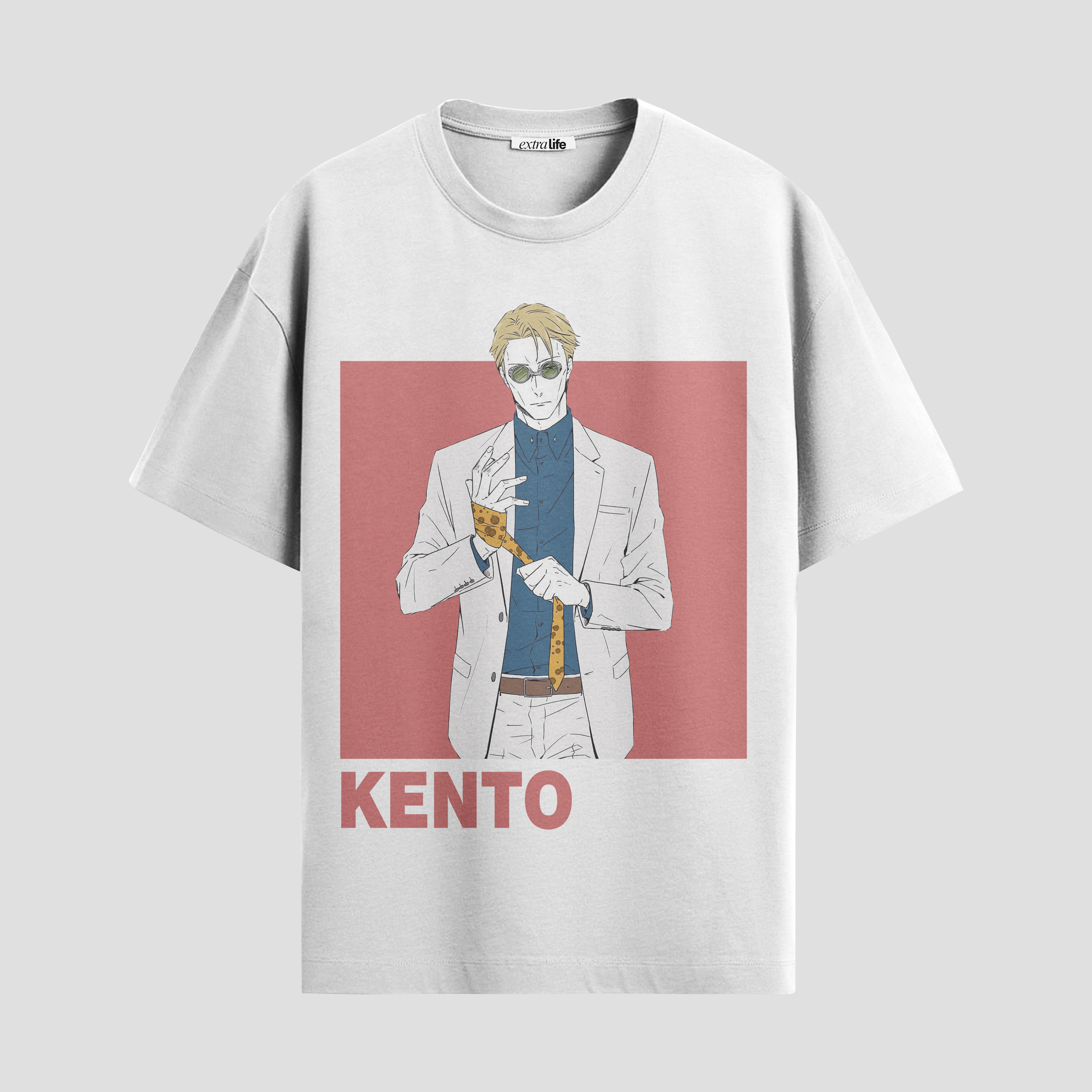 Playera urbana de anime y gaming ExtraLife MX, corte Standard Fit unisex ligero y transpirable en color Deep Black y Pure White, ropa de uso diario para gym y casual.