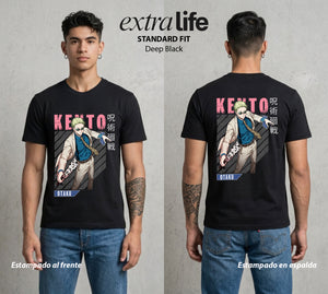 El Arte de las Maldiciones | El Trabajo Extra #02073 - Playera Standard Fit | Deep Black - Foto en modelo