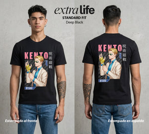 El Arte de las Maldiciones | Nueve a Cinco y Mas #02074 - Playera Standard Fit | Deep Black - Foto en modelo