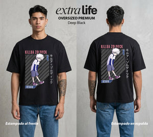 La Prueba del Cazador | El Asesino del Bien #02078 - Playera Oversized Premium | Deep Black - Foto en modelo