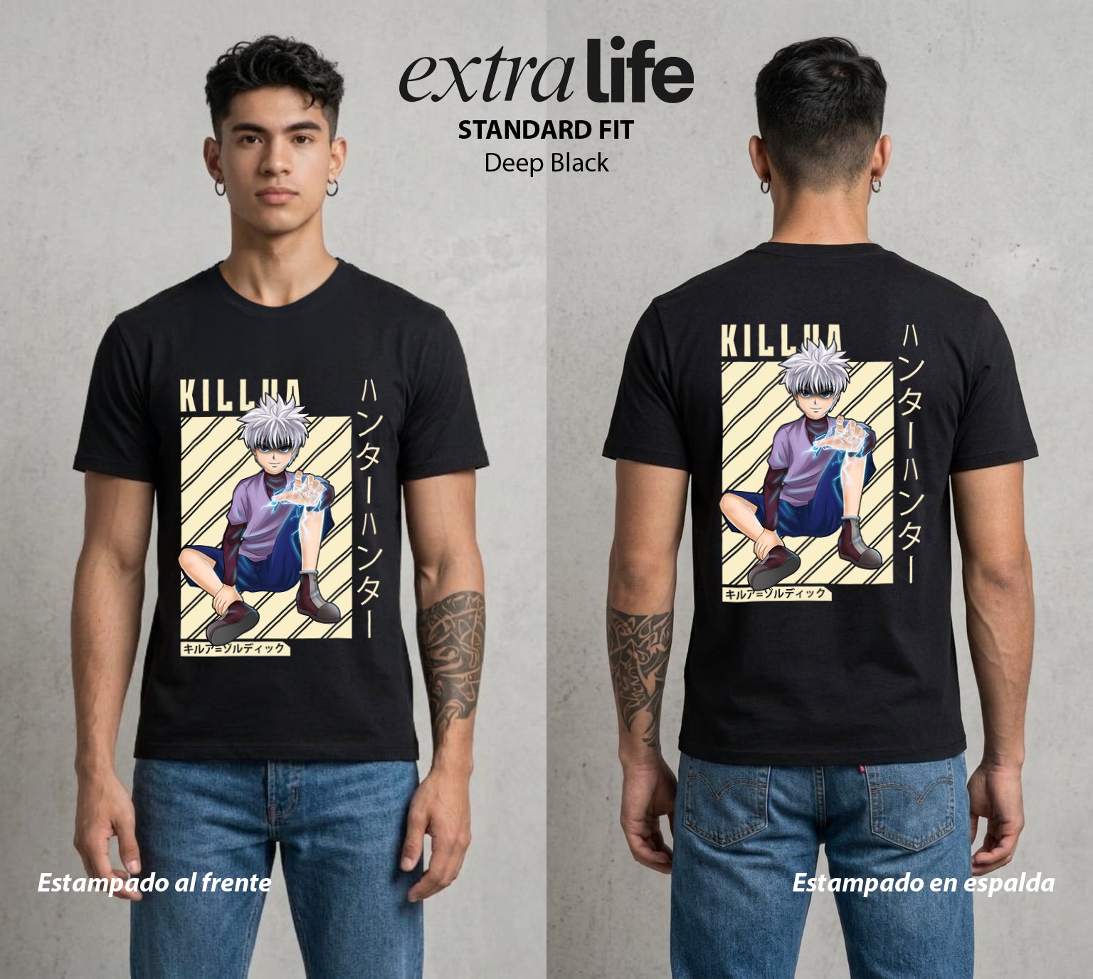 La Prueba del Cazador | El Mejor del Clan #02079 - Playera Standard Fit | Deep Black - Foto en modelo