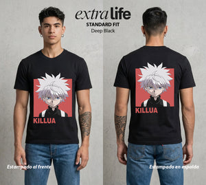 La Prueba del Cazador | El Heredero del Filo #02080 - Playera Standard Fit | Deep Black - Foto en modelo