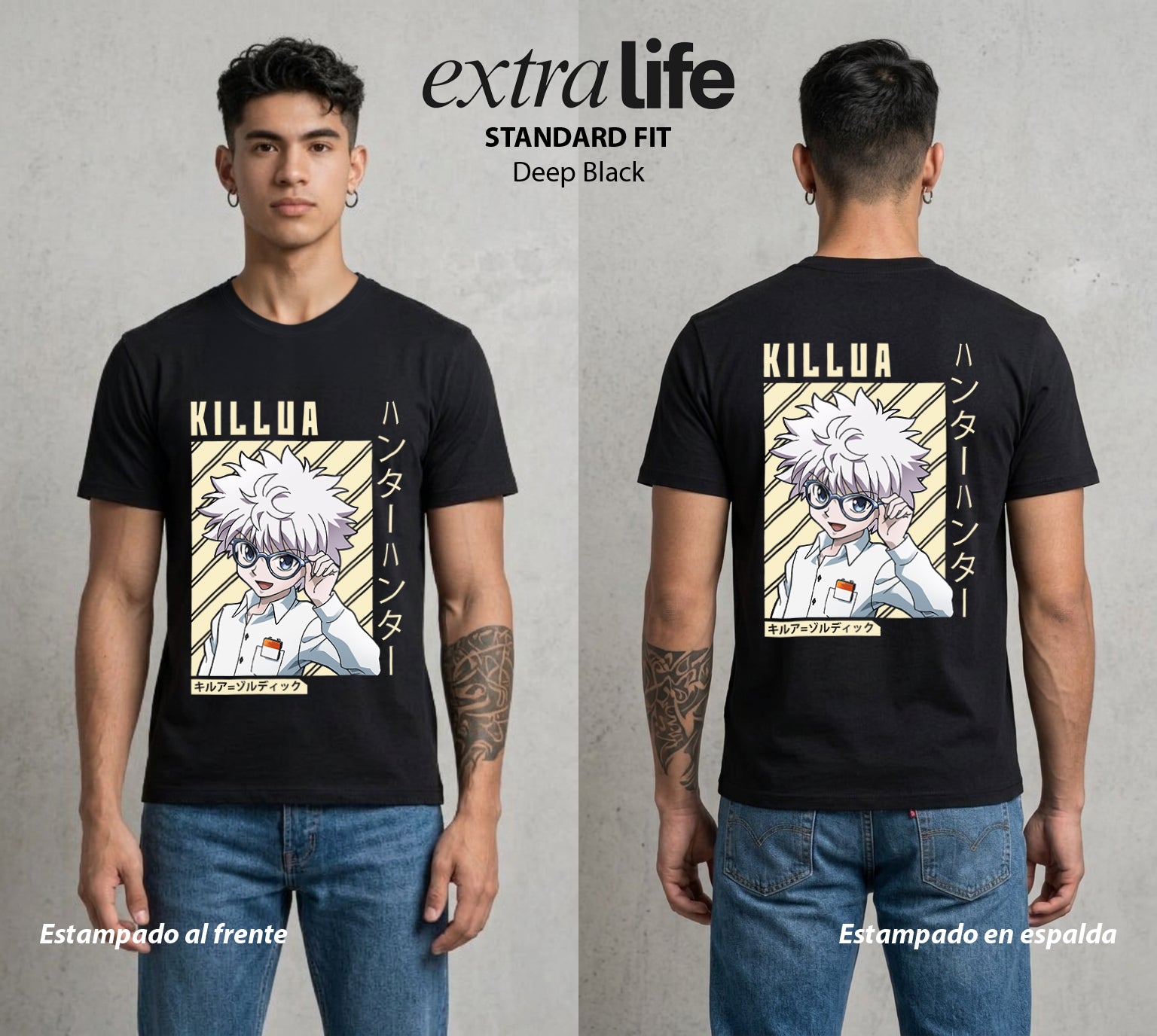 La Prueba del Cazador | El Mejor del Clan #02083 - Playera Standard Fit | Deep Black - Foto en modelo
