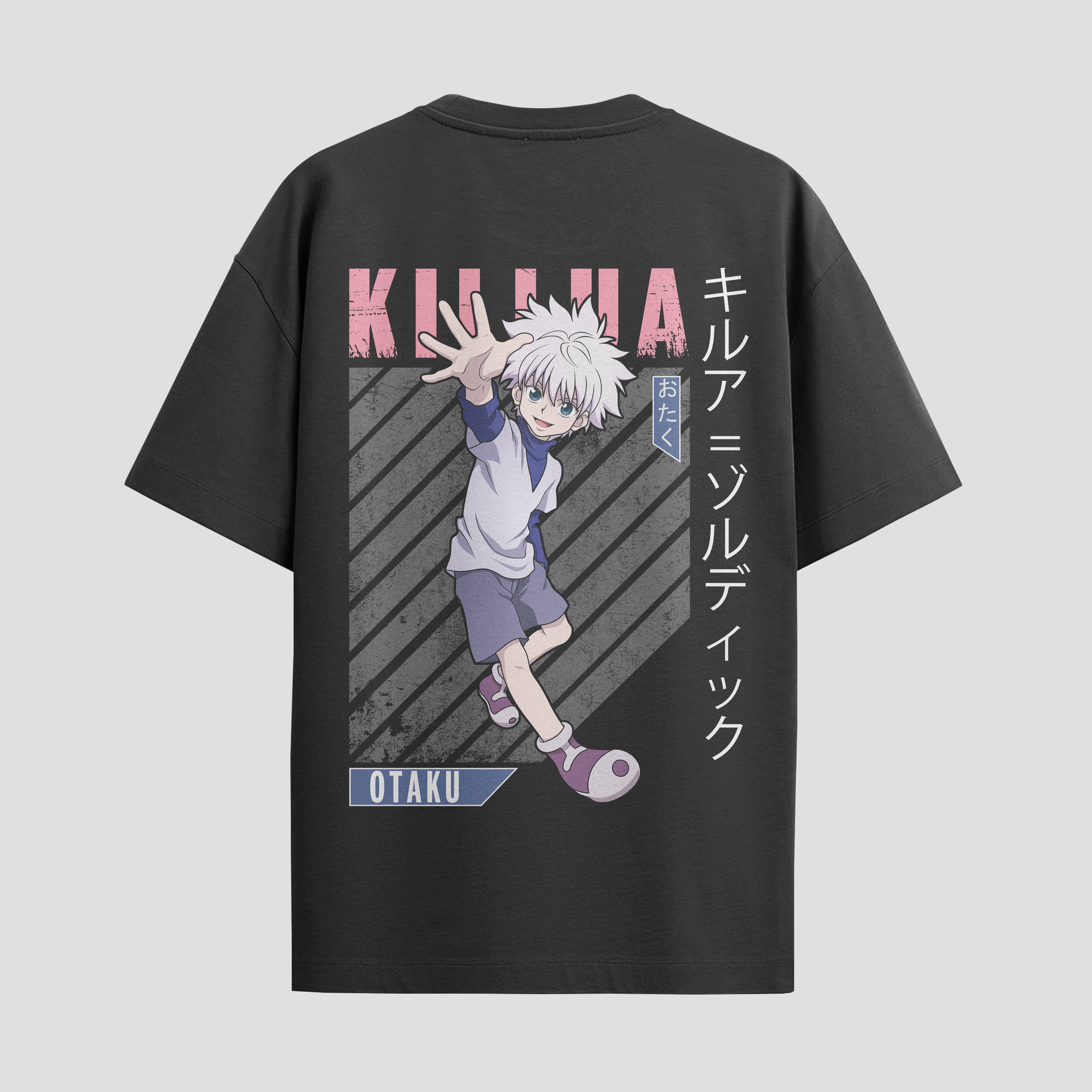 Playera urbana de anime y gaming ExtraLife MX, corte Standard Fit unisex ligero y transpirable en color Deep Black y Pure White, ropa de uso diario para gym y casual.