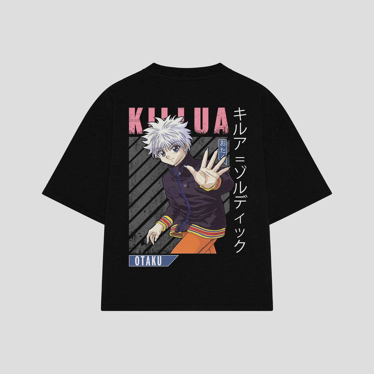 Playera streetwear premium de anime y gaming ExtraLife MX, corte oversized drop shoulder ligero y fresco en color Deep Black y Off-White, moda urbana mexicana de culto.