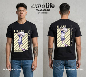 La Prueba del Cazador | El Heredero del Filo #02088 - Playera Standard Fit | Deep Black - Foto en modelo