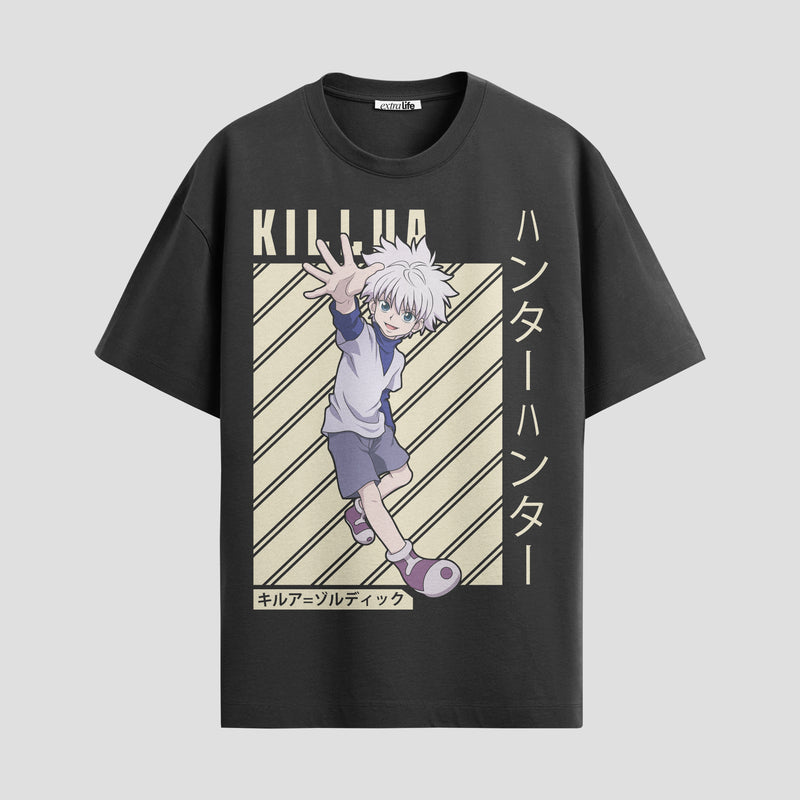 Playera urbana de anime y gaming ExtraLife MX, corte Standard Fit unisex ligero y transpirable en color Deep Black y Pure White, ropa de uso diario para gym y casual.