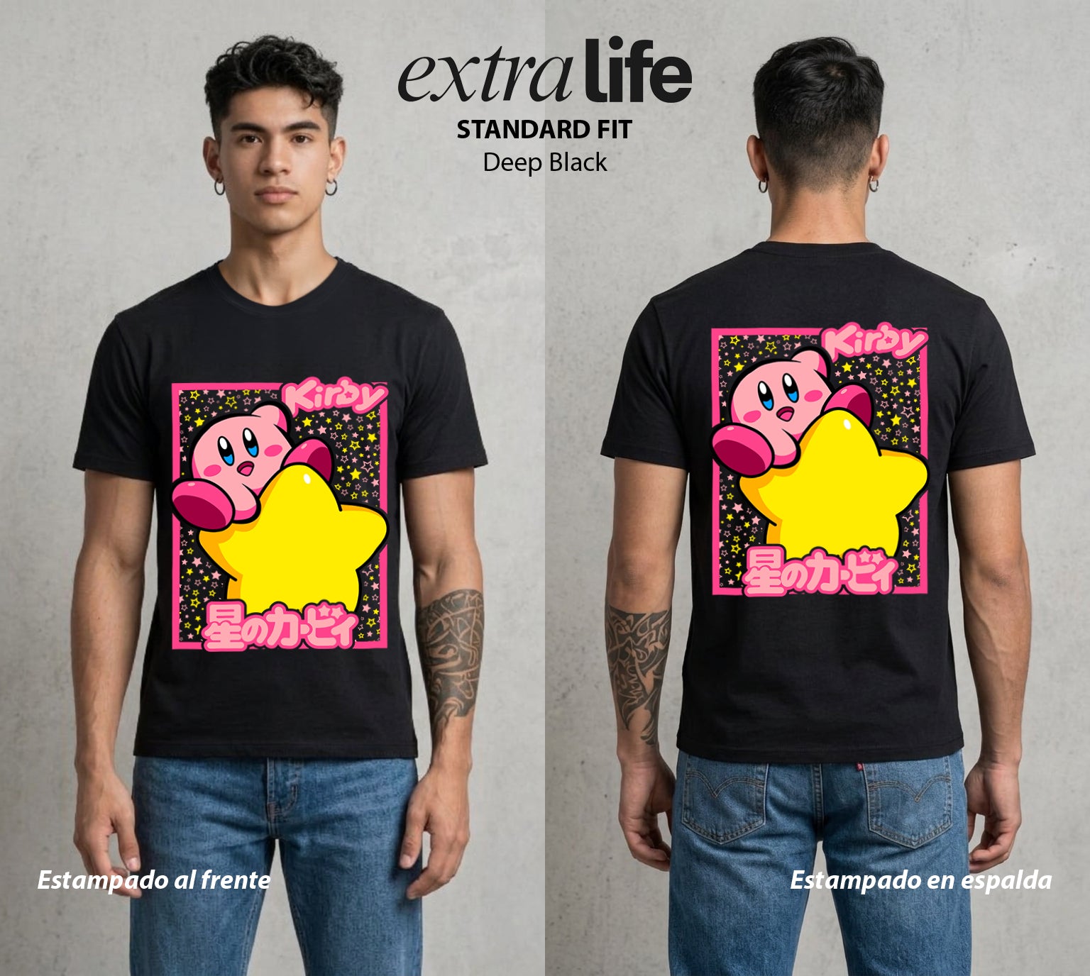 El Reino Rosa | La Bola Rosa #02093 - Playera Standard Fit | Deep Black - Foto en modelo