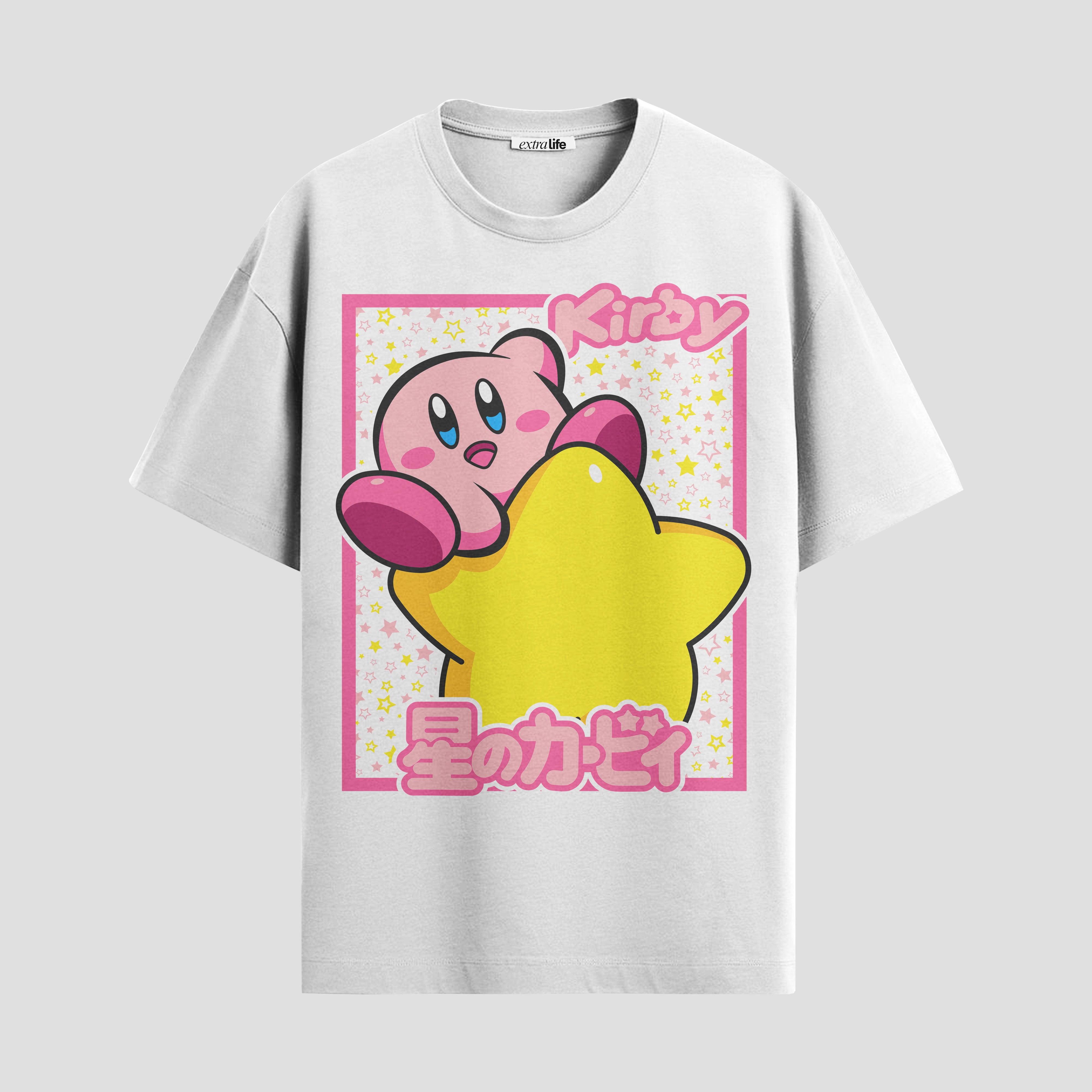 Playera urbana de anime y gaming ExtraLife MX, corte Standard Fit unisex ligero y transpirable en color Deep Black y Pure White, ropa de uso diario para gym y casual.