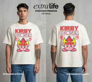 El Reino Rosa | El Rey del Castillo #02095 - Playera Oversized Premium | Off White - Foto en modelo