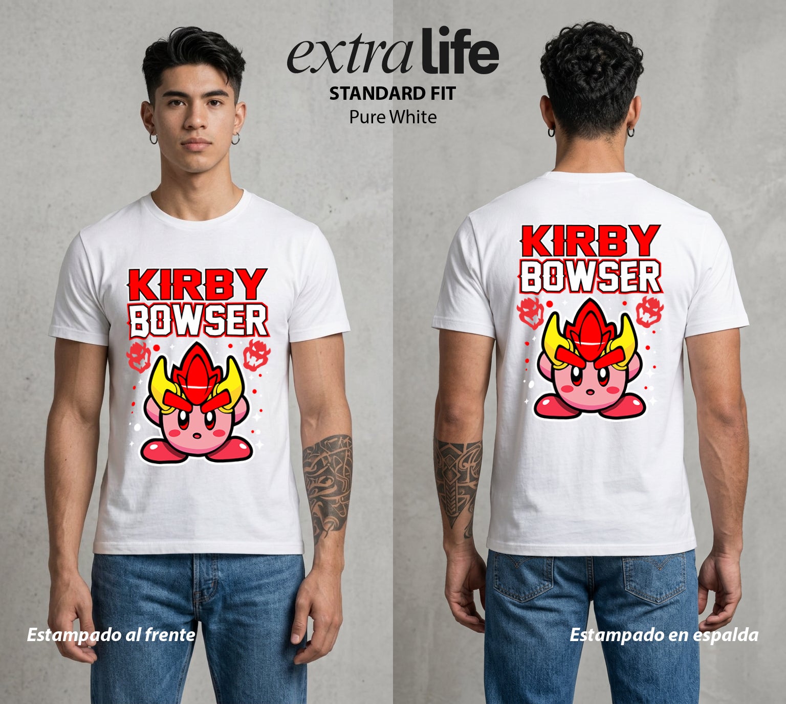El Reino Rosa | El Rey del Castillo #02095 - Playera Standard Fit | Pure White - Foto en modelo