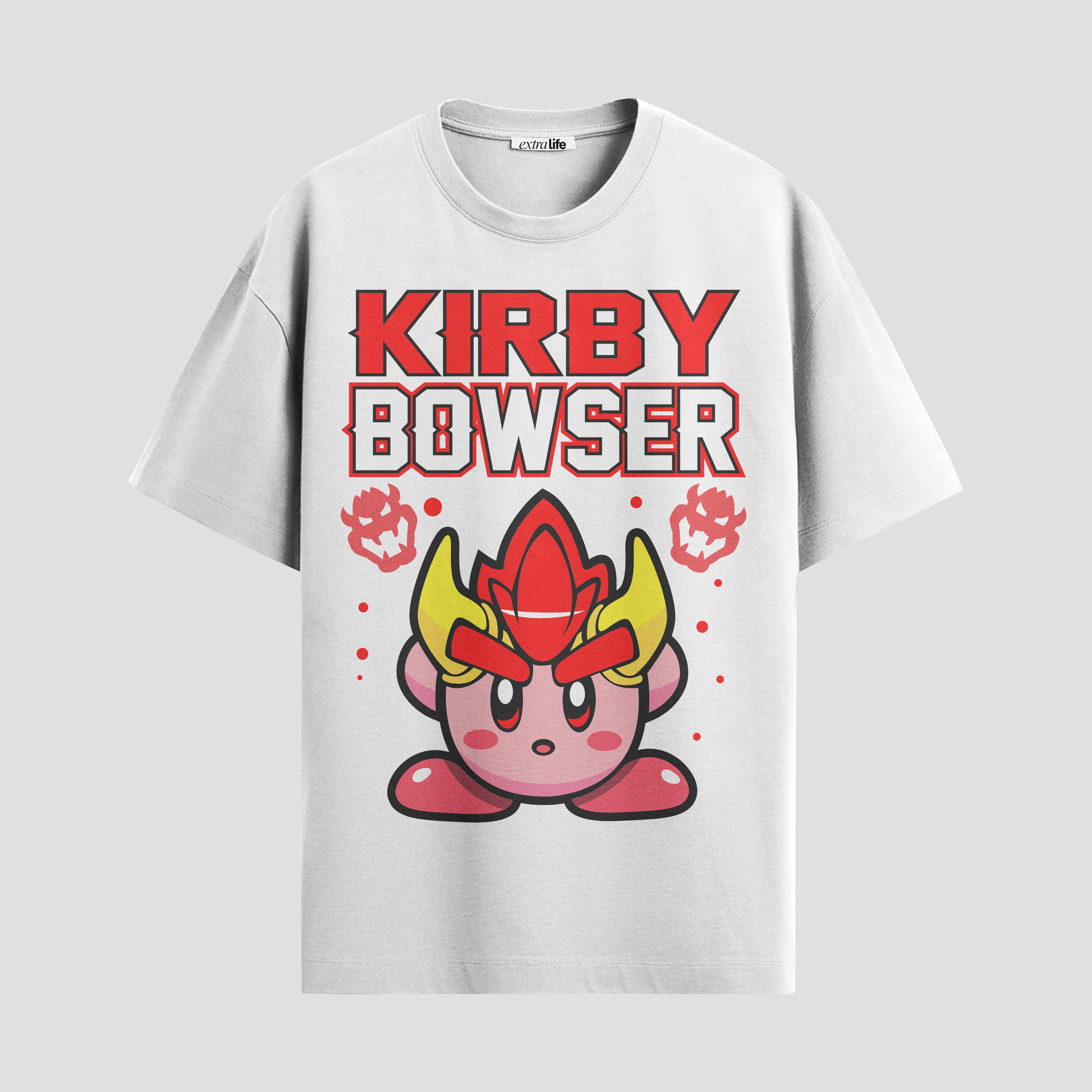 Playera urbana de anime y gaming ExtraLife MX, corte Standard Fit unisex ligero y transpirable en color Deep Black y Pure White, ropa de uso diario para gym y casual.